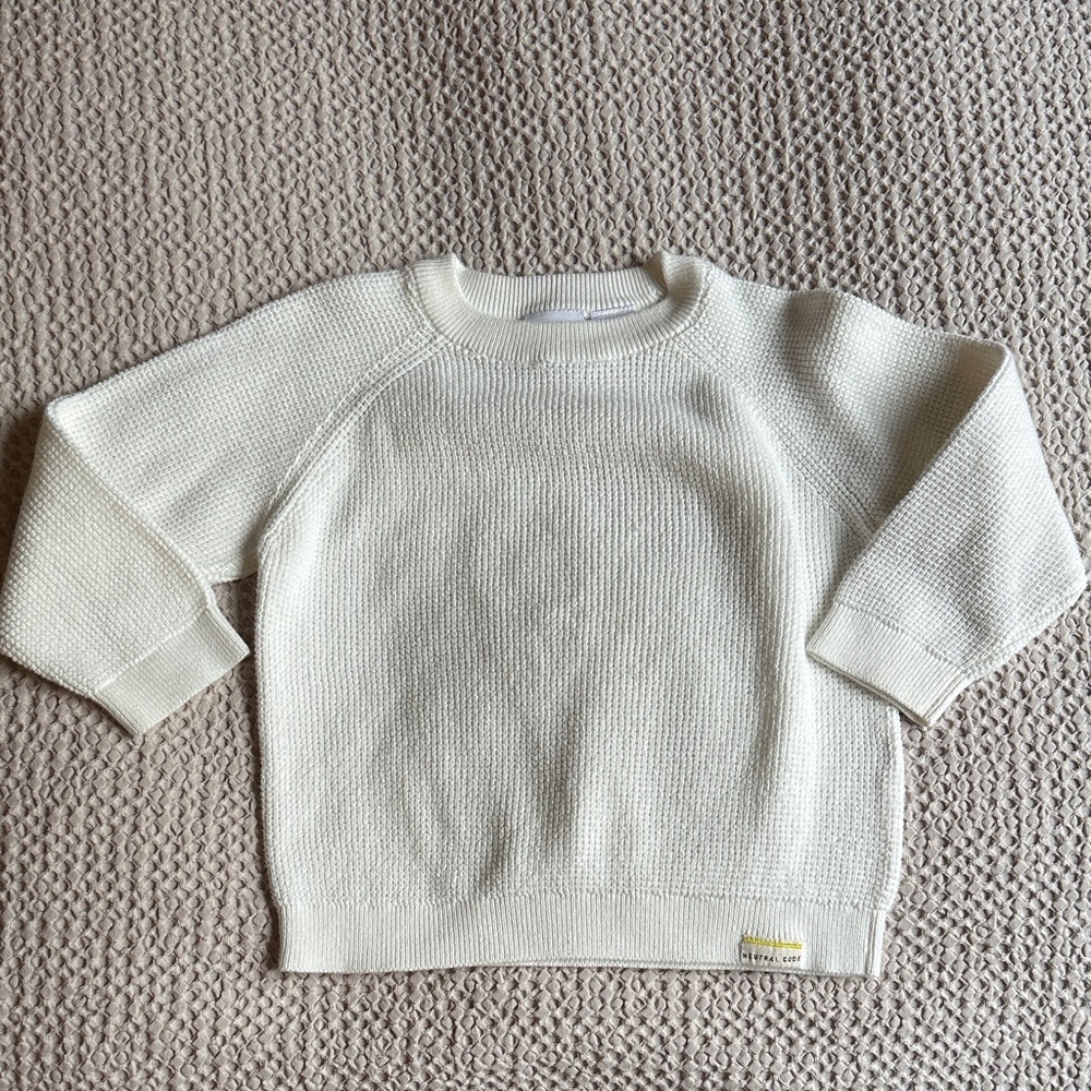 Zara white knit sweater nwot